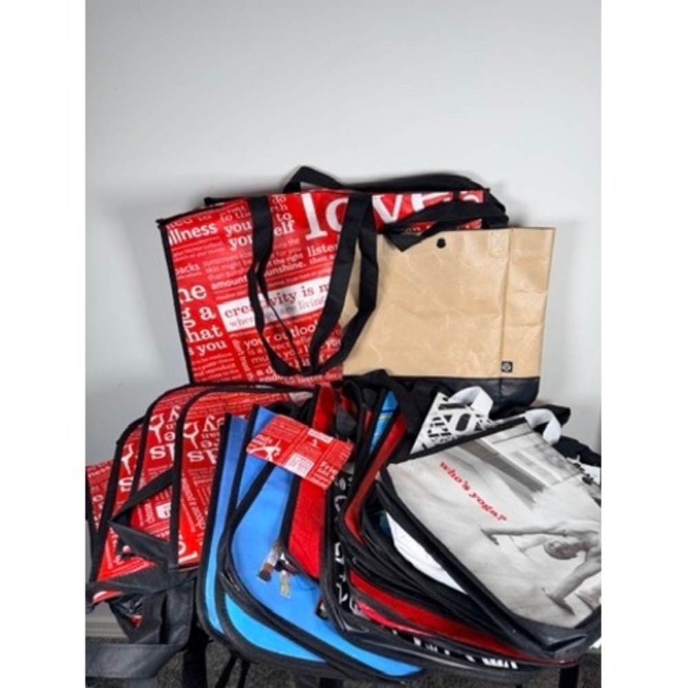 Mixed Lot 23 Lululemon Reusable Shopping Tote Bags Large Small Variety Handles